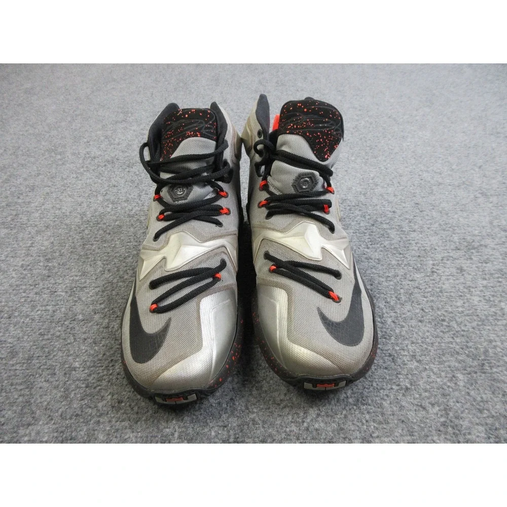 Nike LeBron 13 Rubber City Shoes Mens Size 12 Gray Basketball Sneaker 807219-003